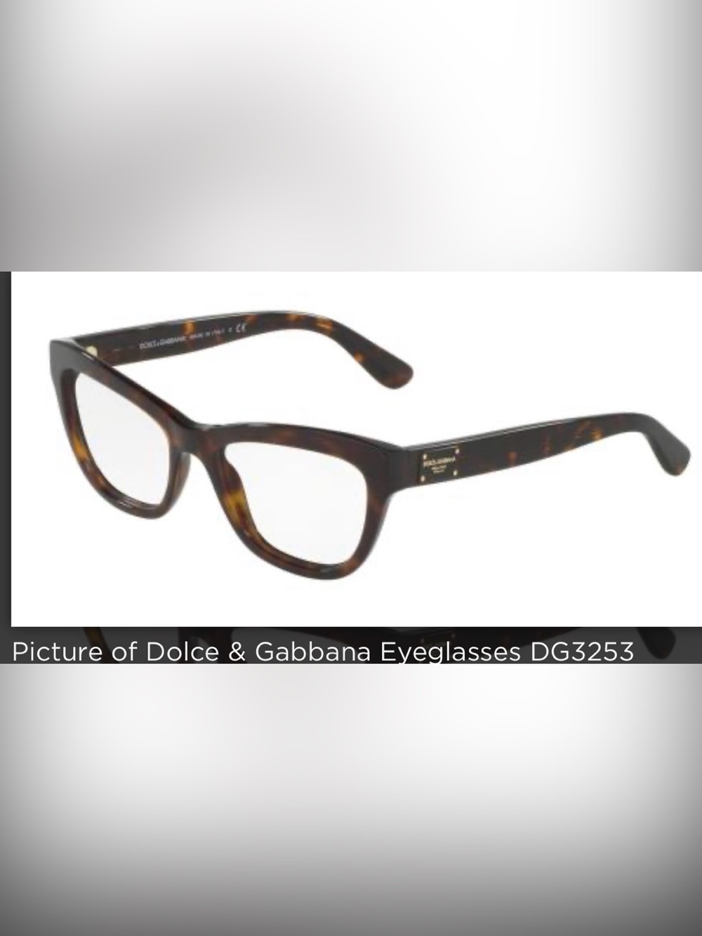 Dolce & Gabbana Tortoiseshell Women's Eyeglasses DH3253 502